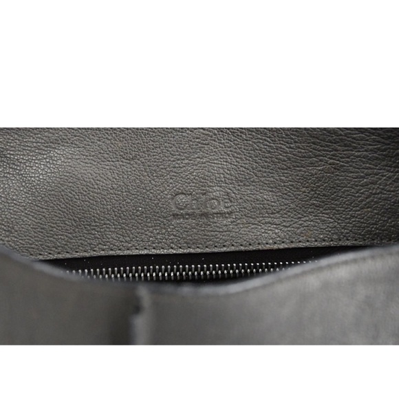 Vintage Chloe Saskia Purse in Silver Leather with Patina Effect Magnetic Closure - Picture 8 of 9